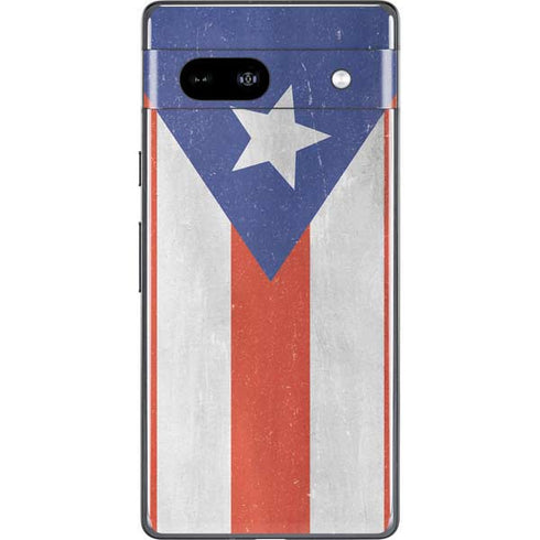 Puerto Rico Flag Distressed Google Pixel 7a Skin